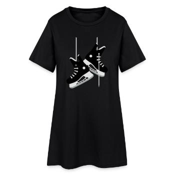 Patins de hockey sur glace - Robe T-shirt Femme - noir - Devant