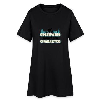 Fahrradfahren, Biking, Bike, Fahrrad, Fahrradsport - Frauen T-Shirt-Kleid - Schwarz - Vorne