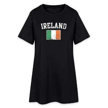 Emblème Varsity du drapeau irlandais - Robe T-shirt Femme - noir - Devant
