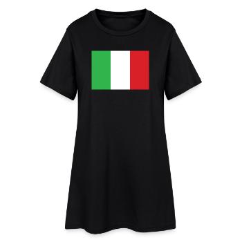 Italy Flag Vertical Design - Women’s T-Shirt Dress - black - Front