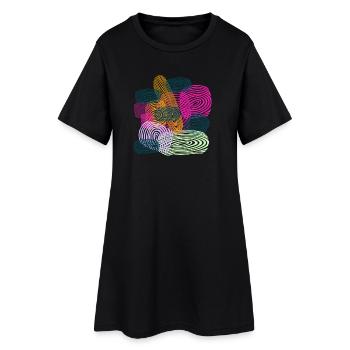 painting - Women’s T-Shirt Dress - black - Front