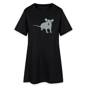 Rat - Robe T-shirt Femme - noir - Devant