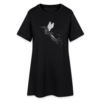 un colibri fantaisiste - Robe T-shirt Femme - noir - Devant