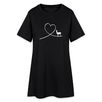 Lama Alpagas animaux Animaux De Maison Cadeau Idée cadeau - Robe T-shirt Femme - noir - Devant
