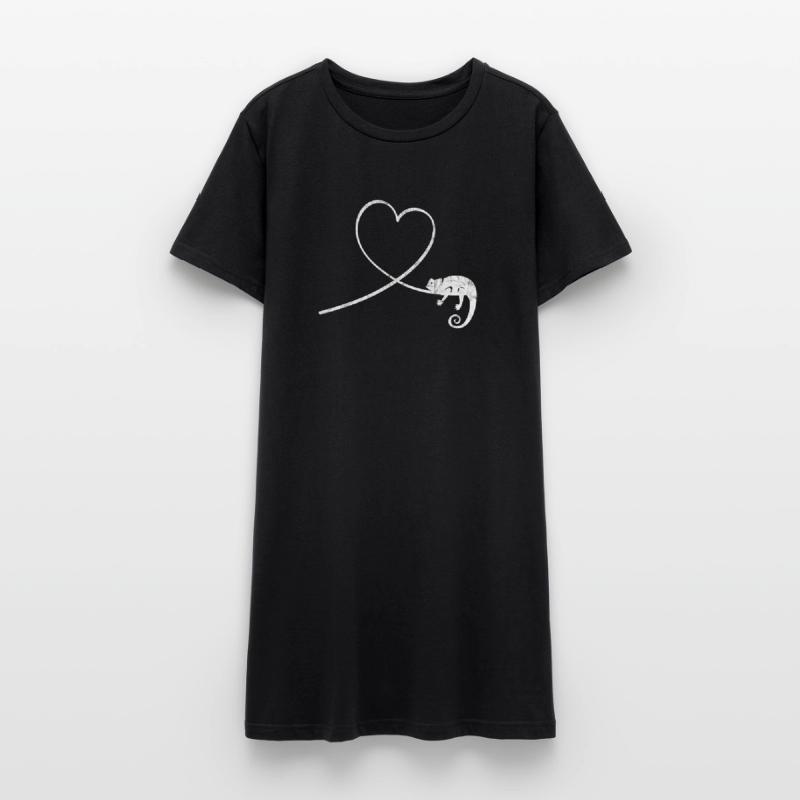 Chameleon Reptile Terrarium Pet Gift Women’s T-Shirt Dress