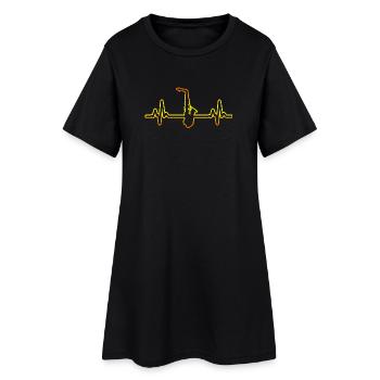 Saxophone I Saxophonist I Wind Music I Instrument - Women’s T-Shirt Dress - black - Front