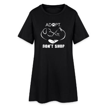 Rescue Adopt Don't Shop Shirt - Women’s T-Shirt Dress - black - Front