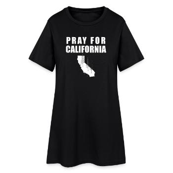 PRAY FOR CALIFORNIA - Robe T-shirt Femme - noir - Devant