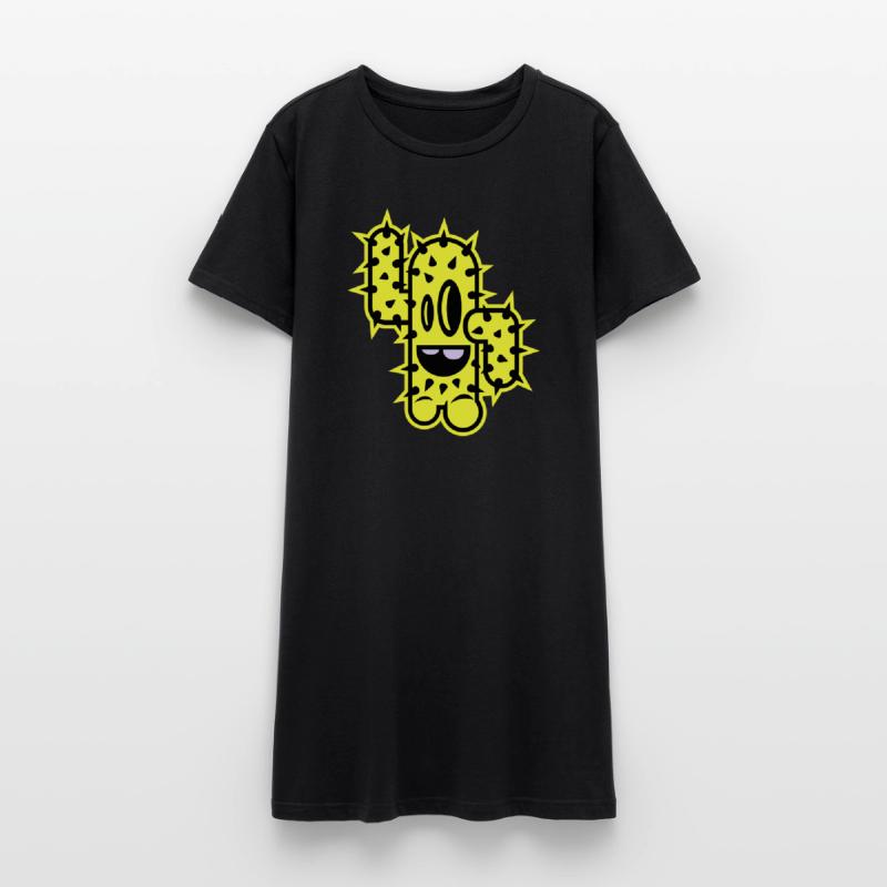 cactus high five comic Women’s T-Shirt Dress