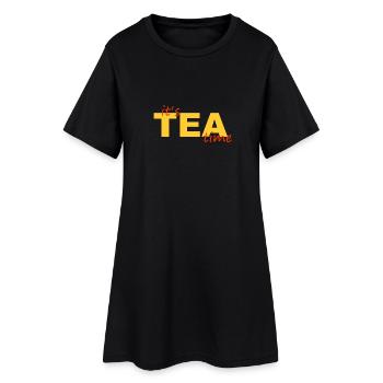 L’heure du thé - Robe T-shirt Femme - noir - Devant