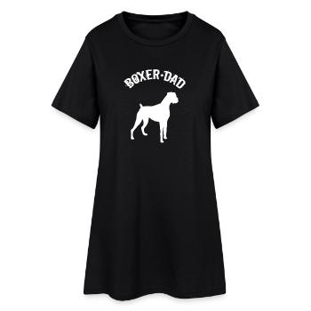 Boxer Dog Mens Boxer Papa - Robe T-shirt Femme - noir - Devant