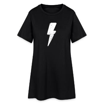 symbole de la foudre colère - Robe T-shirt Femme - noir - Devant