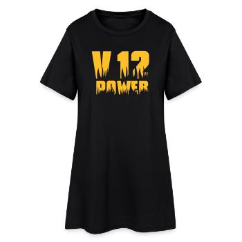 V12 POWER - Women’s T-Shirt Dress - black - Front