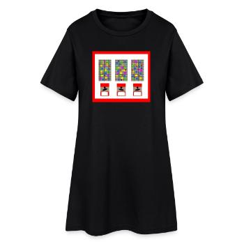 Chewing-gum automatique Bubble Gum Enfance Chewing-gum - Robe T-shirt Femme - noir - Devant