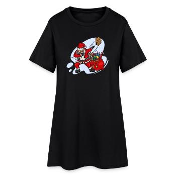 Süßer Dab Dabbing Weihnachtsmann Weihnachten Xmas - Frauen T-Shirt-Kleid - Schwarz - Vorne
