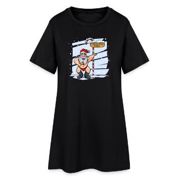 Doux Père Noël Pôle Nord Noël De Noël - Robe T-shirt Femme - noir - Devant