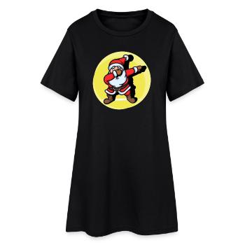 Cool Dab Dabbing Santa Claus Xmas Christmas - Women’s T-Shirt Dress - black - Front