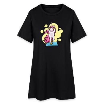Pilates Unicorn Exercise Workout Workout Gym - Robe T-shirt Femme - noir - Devant