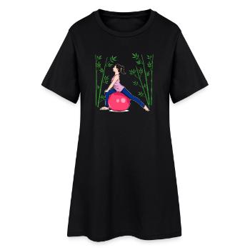 Exercices de Pilates Exercices de Fitness - Robe T-shirt Femme - noir - Devant