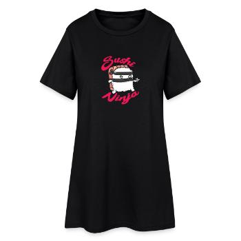 Sushi food Japon cadeau - Robe T-shirt Femme - noir - Devant