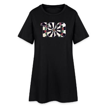 Fléchettes Fléchettes 180 Flèches Flèches Sports Gambling Vate - Robe T-shirt Femme - noir - Devant