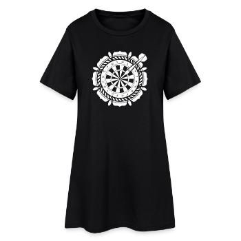 Dart Darts 180 Pfeil Pfeile Sport Glücksspiel Vate - Frauen T-Shirt-Kleid - Schwarz - Vorne