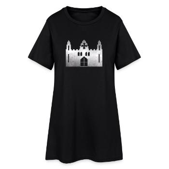 Kloster - Frauen T-Shirt-Kleid - Schwarz - Vorne