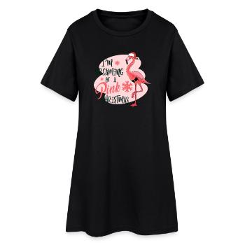 dans le rêve d'un noël rose - Robe T-shirt Femme - noir - Devant