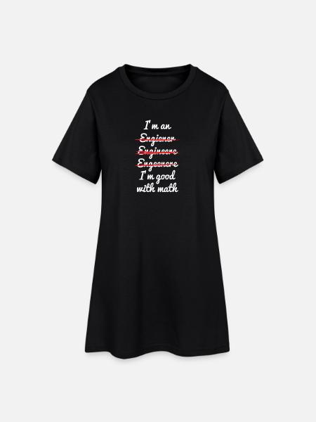 math - Robe T-shirt Femme - noir