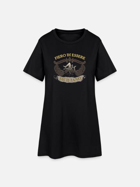 Sicilia Fiero Di Essere Siciliano Italie - Robe T-shirt Femme - noir