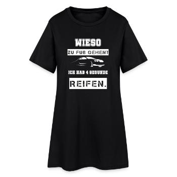 Auto Spruch cool - Frauen T-Shirt-Kleid - Schwarz - Vorne
