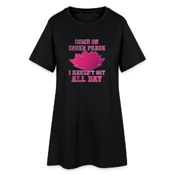 yoga - Robe T-shirt Femme - noir - Devant