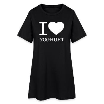 J’ADORE LE YAOURT Yaourt - Robe T-shirt Femme - noir - Devant