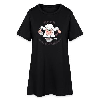 Hobbykoch - Koch - Hobby - Frauen T-Shirt-Kleid - Schwarz - Vorne