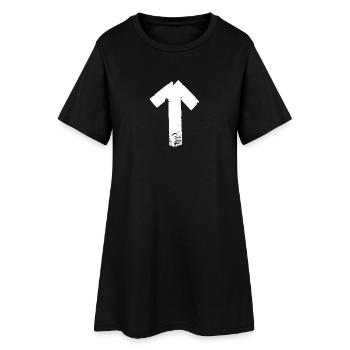 Flèche vers le haut - blanc - Robe T-shirt Femme - noir - Devant