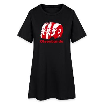 Olsen Bande Lenin,Max,Humor,lustige,Lustige Bild - Frauen T-Shirt-Kleid - Schwarz - Vorne