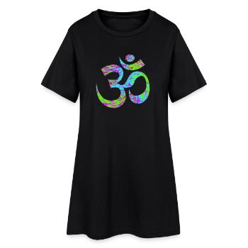 Om - Aum vert psychédélique - Robe T-shirt Femme - noir - Devant