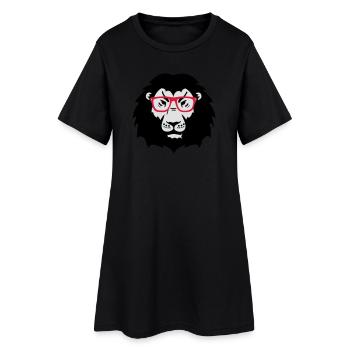 verres lion de lion - Robe T-shirt Femme - noir - Devant