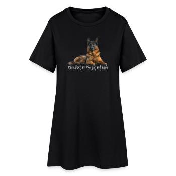 Berger allemand, berger allemand, tête de chien, chiens - Robe T-shirt Femme - noir - Devant