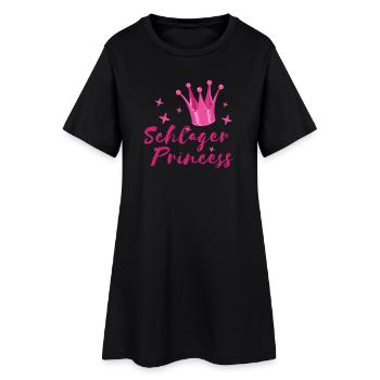Schlager Princess musique folklorique Schlagerfan Krone - Robe T-shirt Femme - noir - Devant