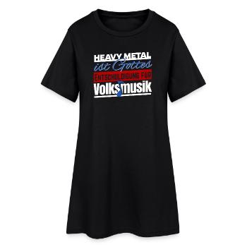 Heavy Metal Volksmusik Schlager Énonciation drôle - Robe T-shirt Femme - noir - Devant