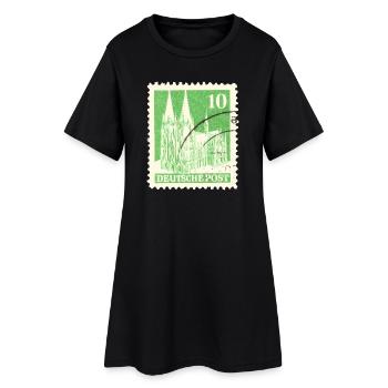Kölner Dom Briefmarke 10er Grün 1948 - Frauen T-Shirt-Kleid - Schwarz - Vorne