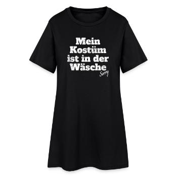 Le costume est dans la blanchisserie Déguisement de carnaval de Cologne - Robe T-shirt Femme - noir - Devant