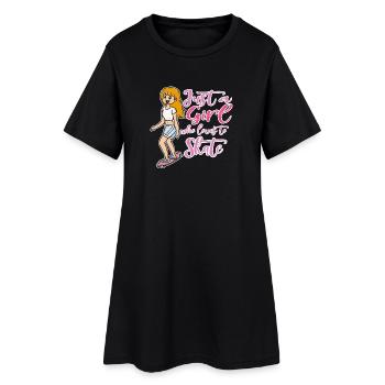 skateboard - Robe T-shirt Femme - noir - Devant