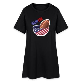 Champion du monde de football américain Fan d'équipe drôle - Robe T-shirt Femme - noir - Devant