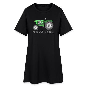 cooler Traktor - tractor comic - Frauen T-Shirt-Kleid - Schwarz - Vorne