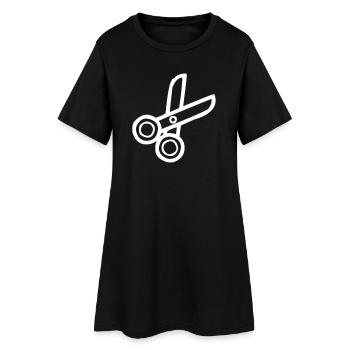 Ciseaux pour couper - Robe T-shirt Femme - noir - Devant
