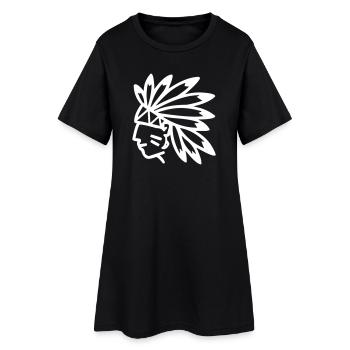 Chef des lndiens - Robe T-shirt Femme - noir - Devant