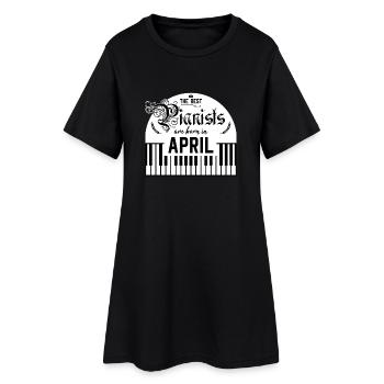 Birthday Piano Gift Idea Piano April - Women’s T-Shirt Dress - black - Front