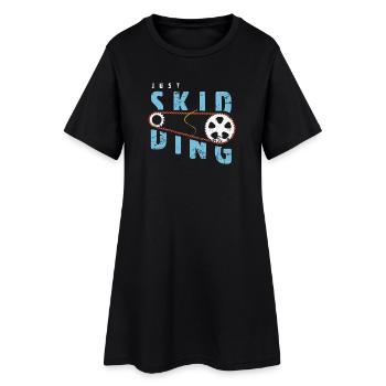 Just Skidding Fixed Gear Single Speed Bike - Fixie - Frauen T-Shirt-Kleid - Schwarz - Vorne